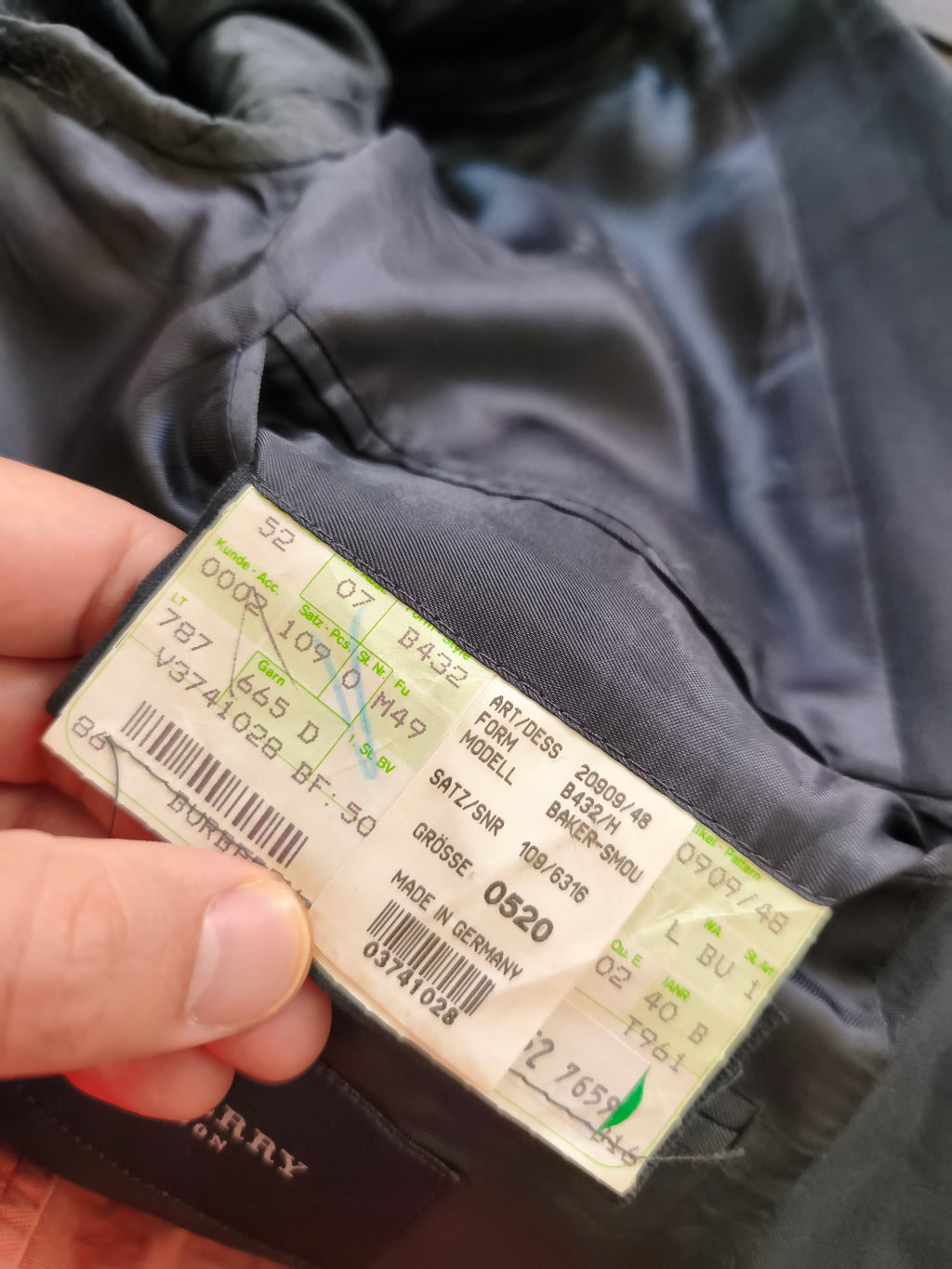 Veste croisée Burberry - 100% laine - 52
