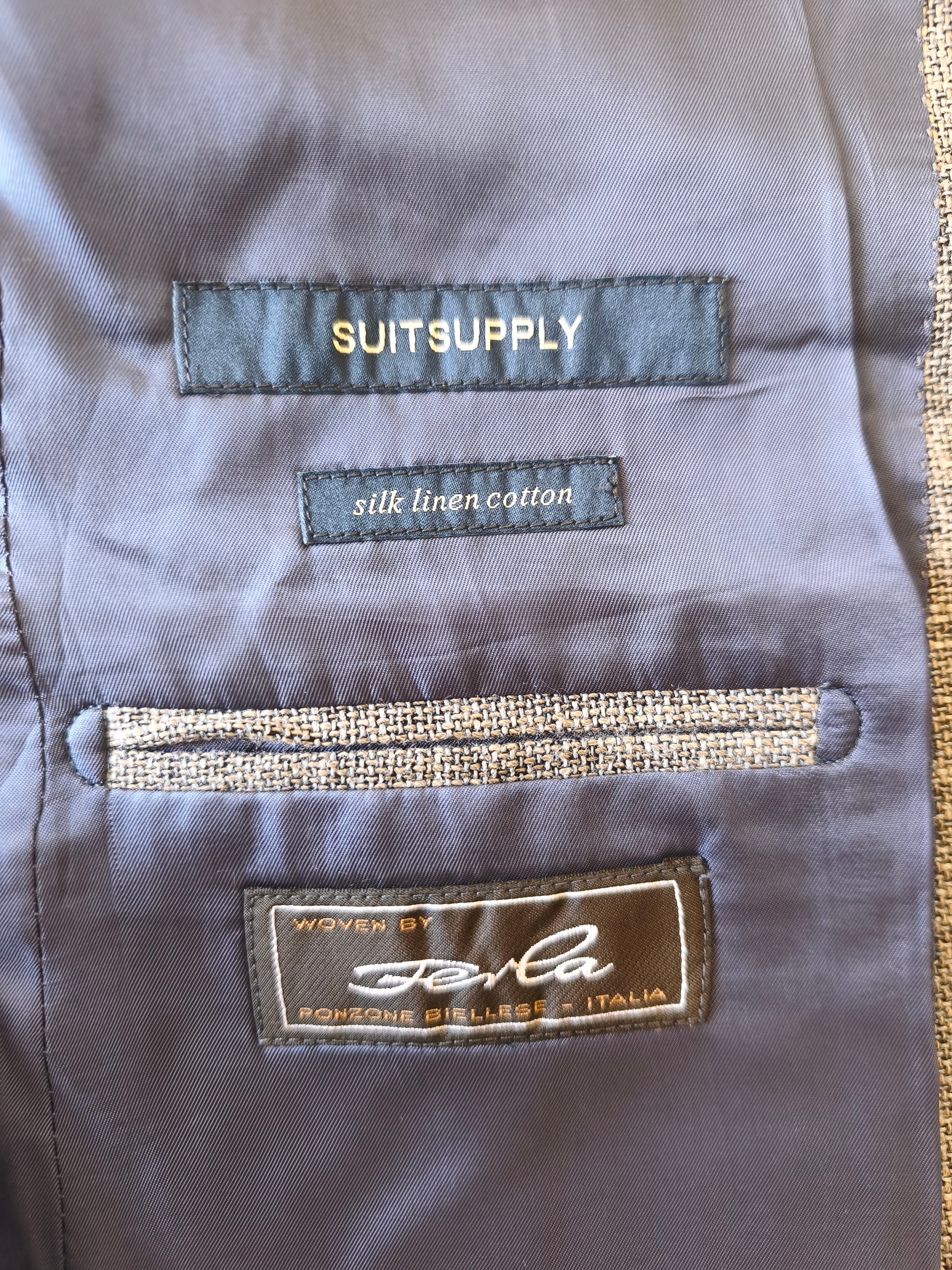 Veste sport Suitsupply - Soie lin coton - 48